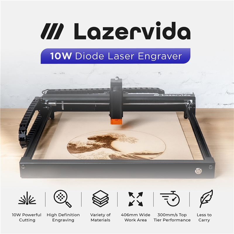 Lazervida 10W Diode Laser Cutter